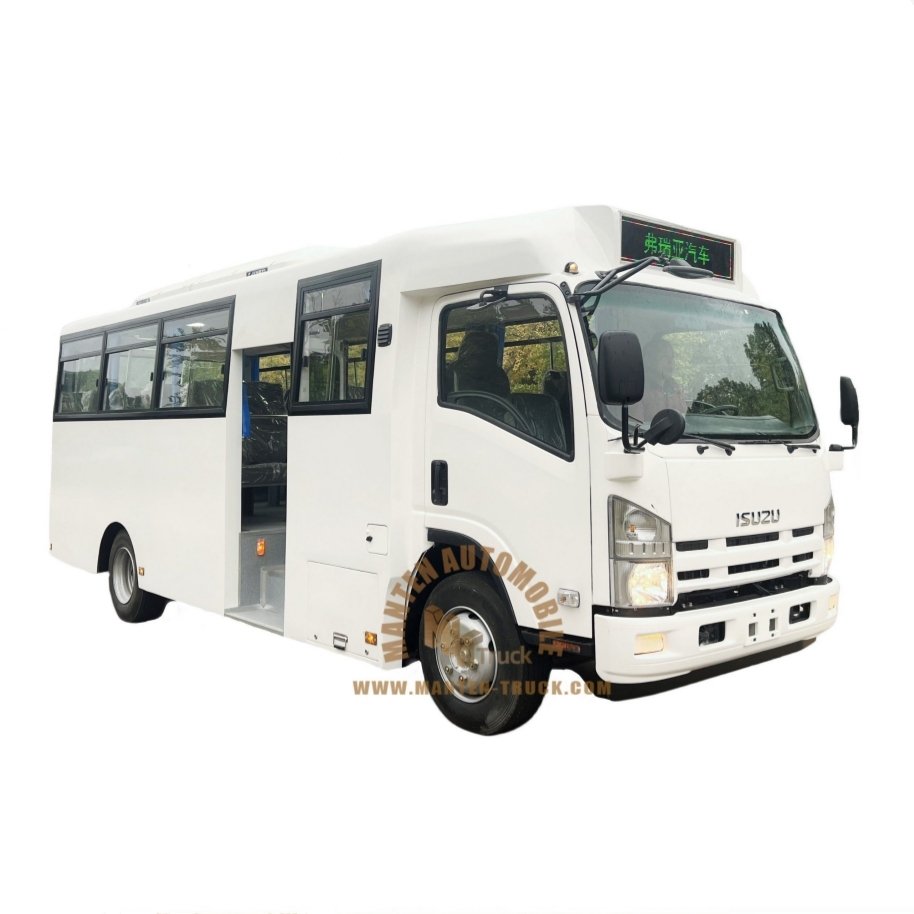 Heavy Duty 4x4 Minibus 4WD Off-road Buses with Wood Finish Pavement